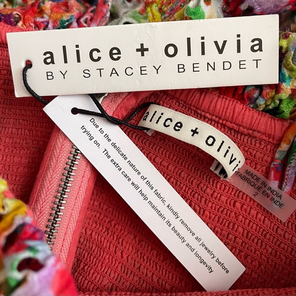 Alice + Olivia Kia Eyelet Cold Shoulder Maxi Dress - Picture 6 of 9